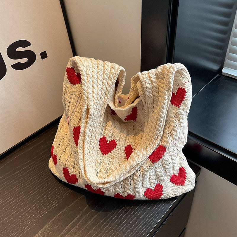 UpTown Folks Red Heart Crochet Tote Bag