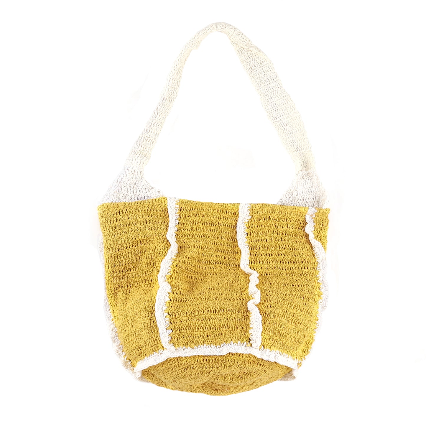 Yellow Crochet Tote Bag