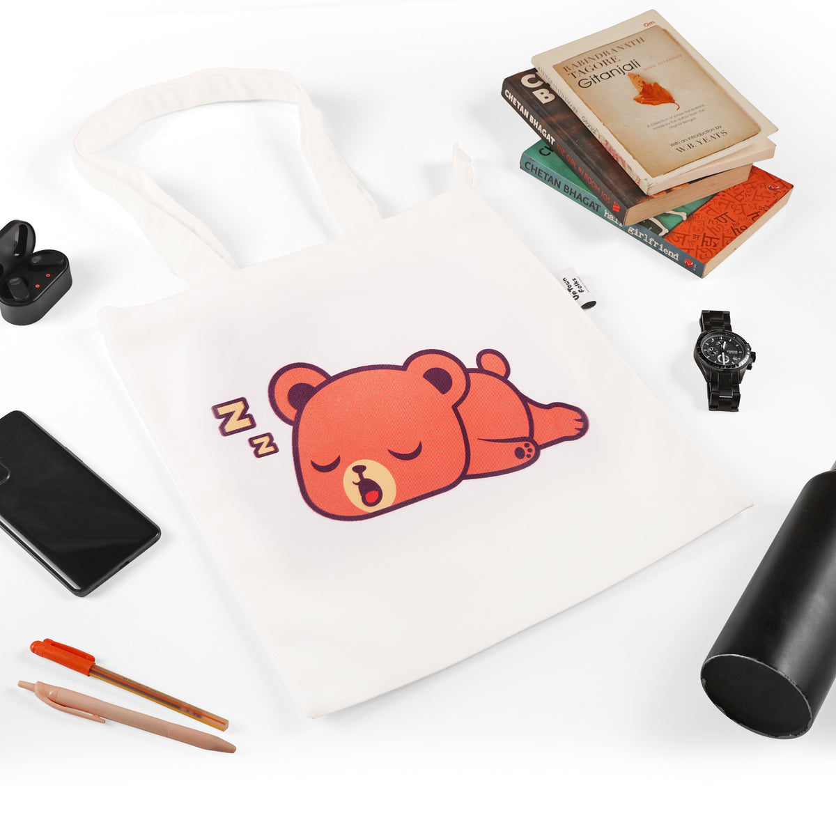 Lazy Bear Tote Bag