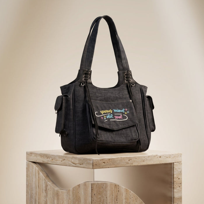 YMOS Denim Handbag