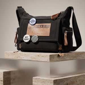 Uptown Folks Black Stylish Crossbody Unisex Bag