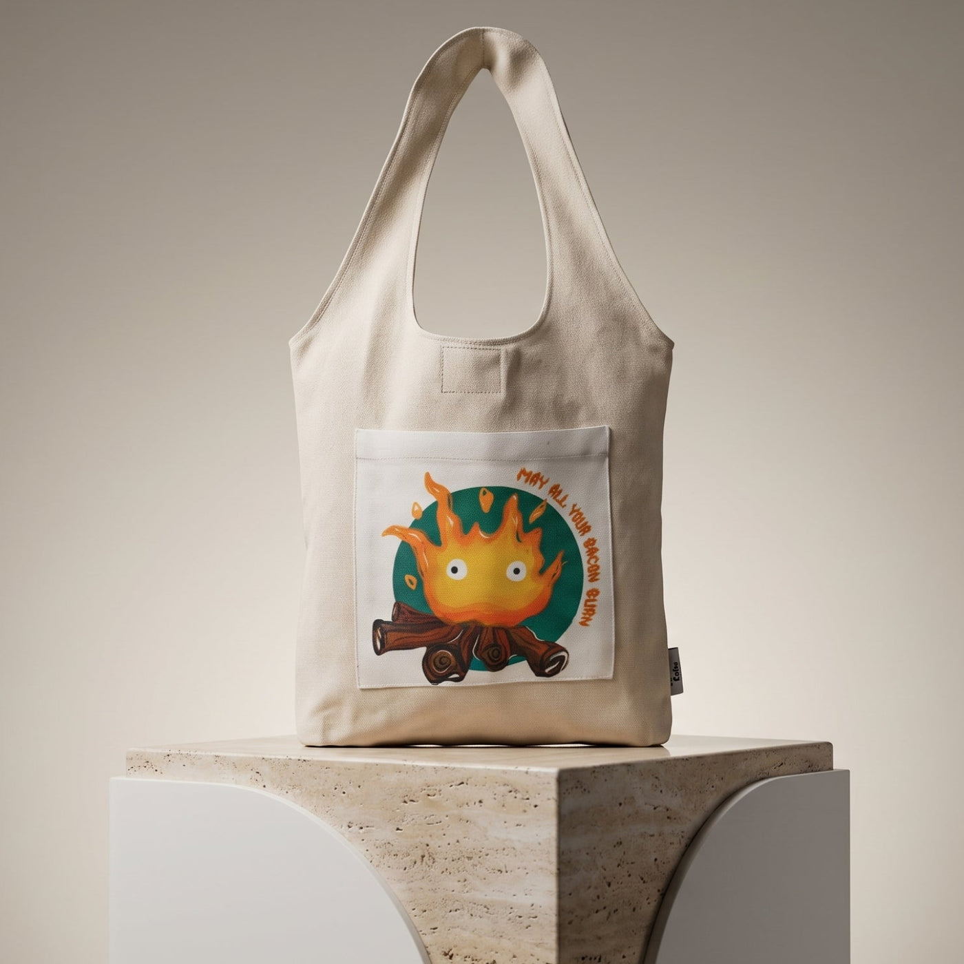 Calcifer Anime Tote Bag