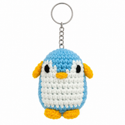 Blue Penguin Crochet Key Chain