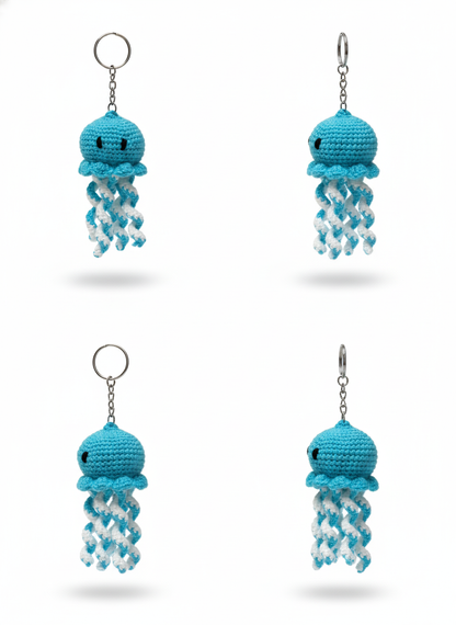 UpTown Folks Blue Octopus Crochet Key Chain