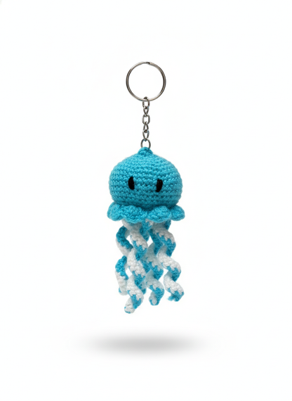 UpTown Folks Blue Octopus Crochet Key Chain