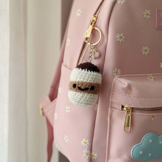 UpTown Folks Coffee Crochet Key Chain