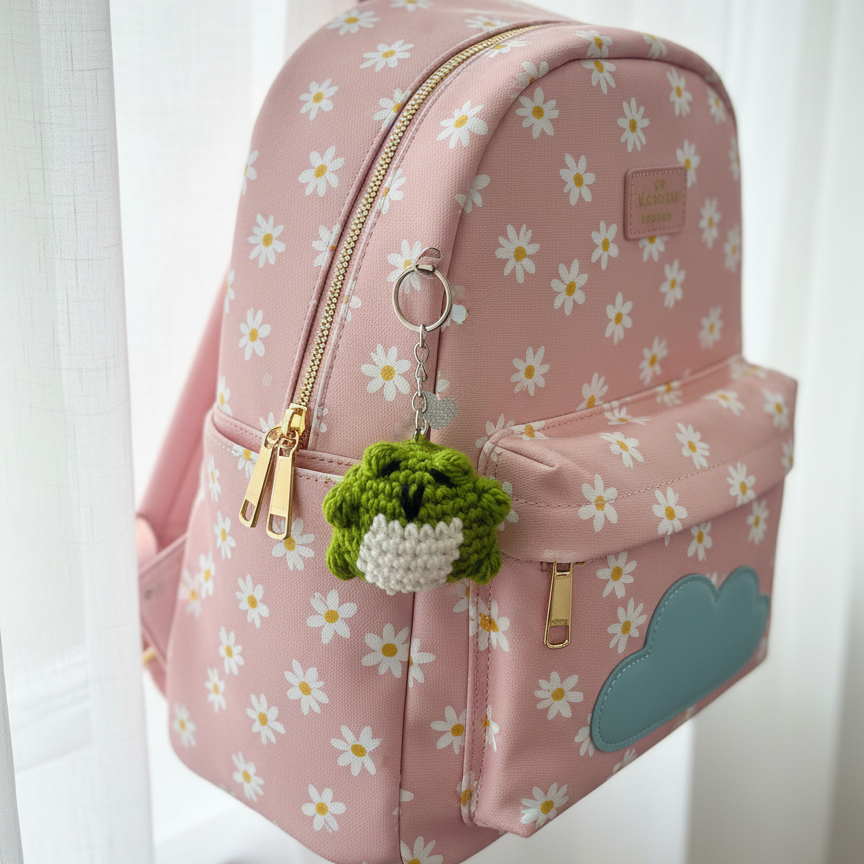 UpTown Folks Frog Crochet Key Chain