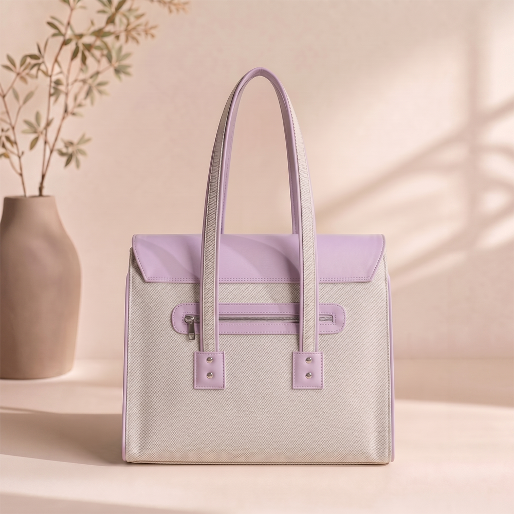 UpTown Folks The Muse Purple Satchel Bag for Women | Stylish Work, College & Travel Handbag