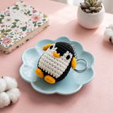 Black Penguin Crochet Key Chain