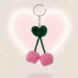 Pink Tulips Crochet Key Chain