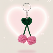 Pink Tulips Crochet Key Chain