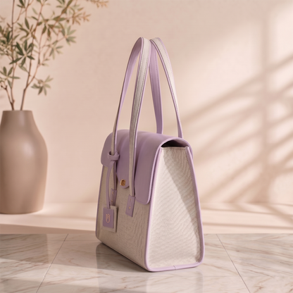 UpTown Folks The Muse Purple Satchel Bag for Women | Stylish Work, College & Travel Handbag