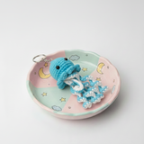 Blue Octopus Crochet Key Chain