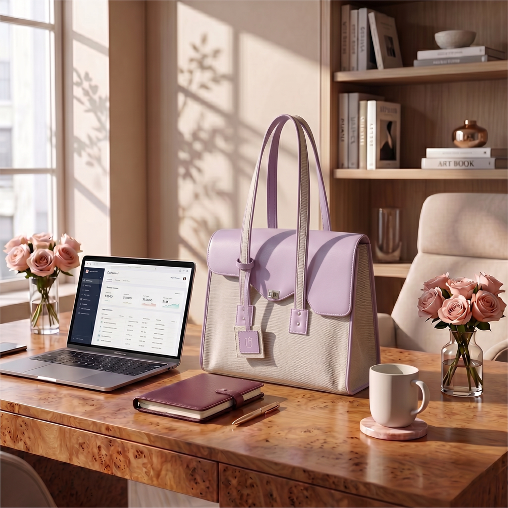 UpTown Folks The Muse Purple Satchel Bag for Women | Stylish Work, College & Travel Handbag