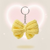 Yellow Bow Crochet Key Chain