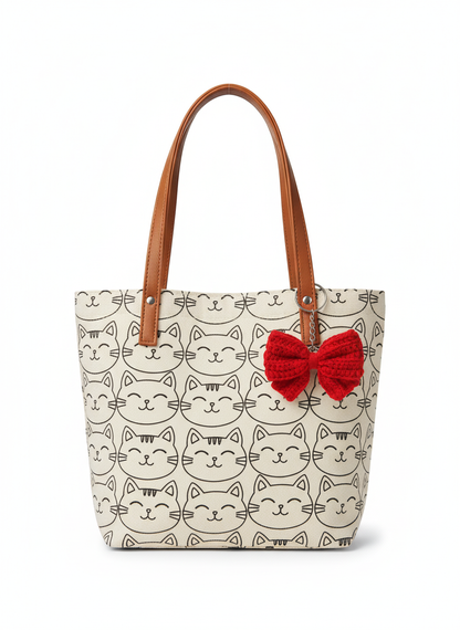 UpTown Folks Red Bow Crochet Key Chain