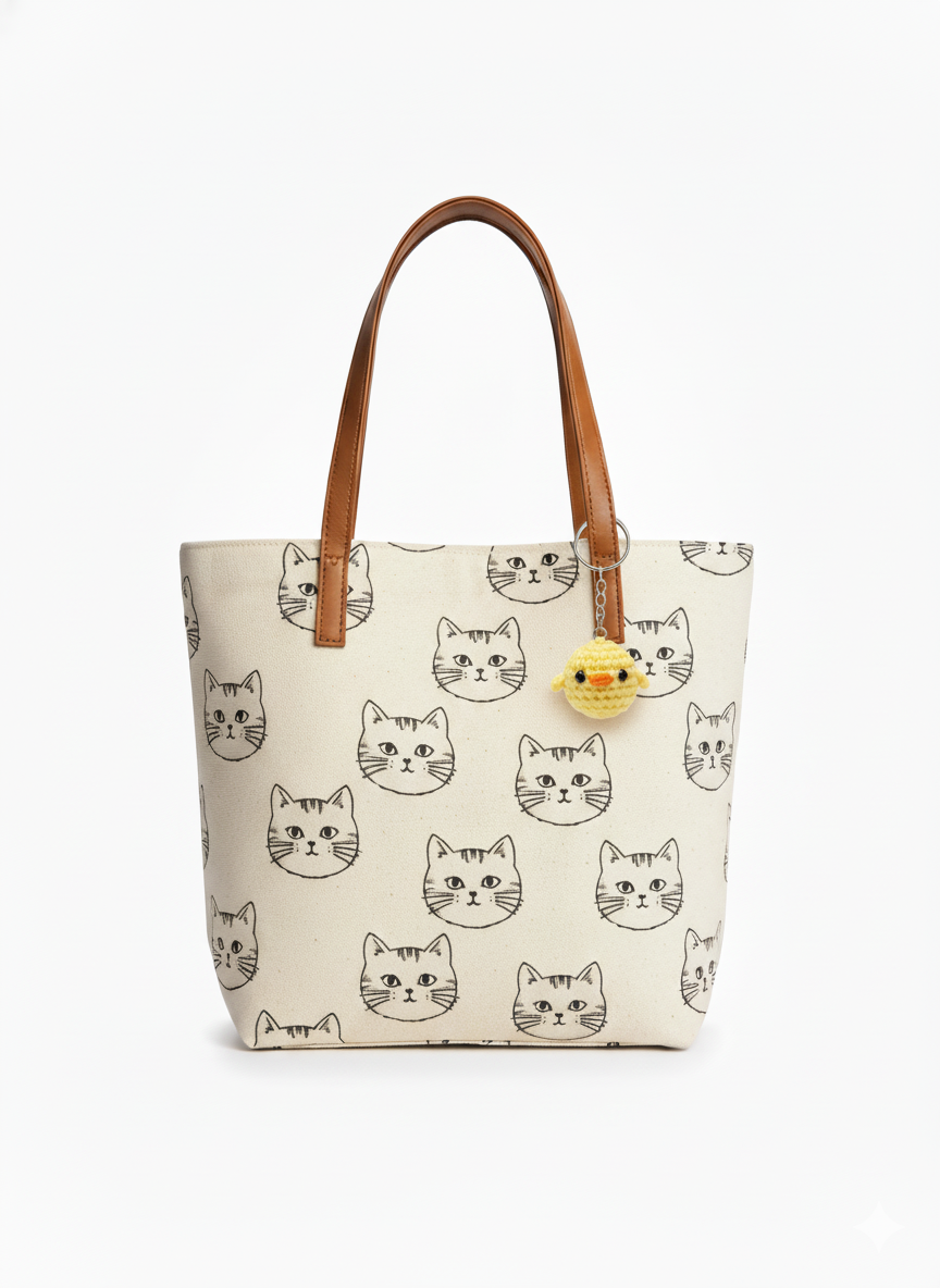 UpTown Folks Yellow Chick Crochet Key Chain