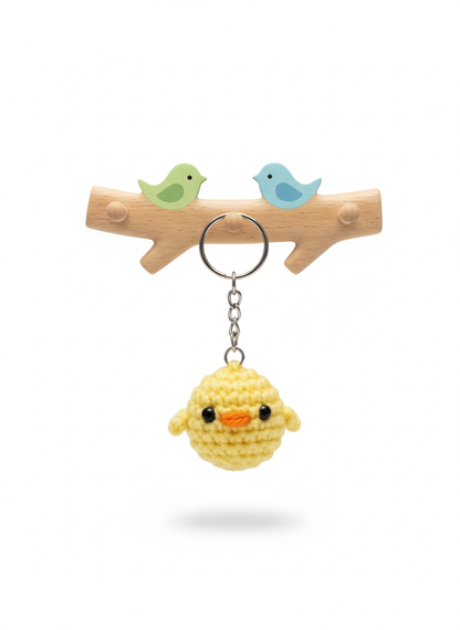 UpTown Folks Yellow Chick Crochet Key Chain