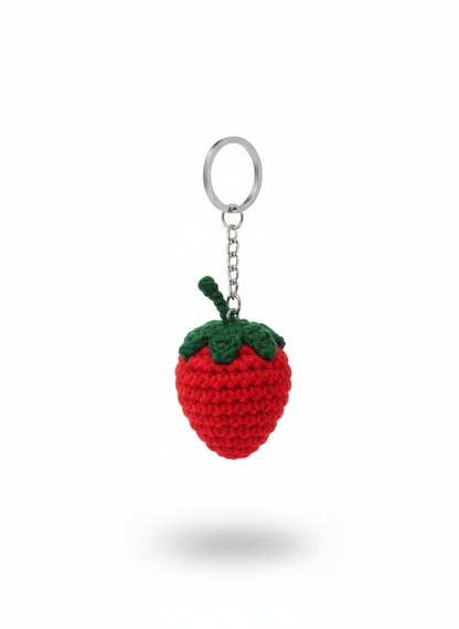 UpTown Folks Strawberry Crochet Key Chain