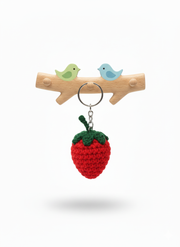 Strawberry Crochet Key Chain