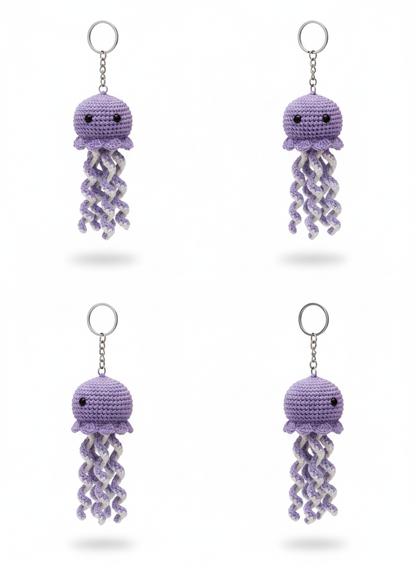 UpTown Folks Purple Octopus Crochet Key Chain