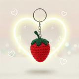 Strawberry Crochet Key Chain