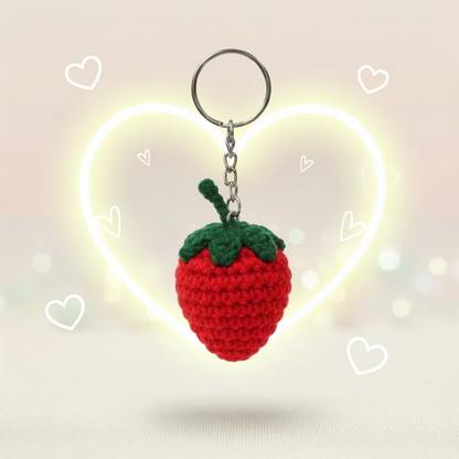 UpTown Folks Strawberry Crochet Key Chain