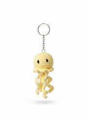 Yellow Octopus Crochet Key Chain