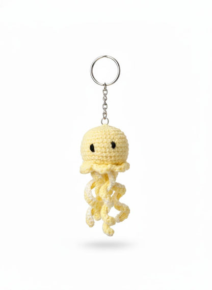 UpTown Folks Yellow Octopus Crochet Key Chain