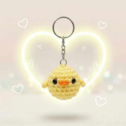 UpTown Folks Yellow Chick Crochet Key Chain