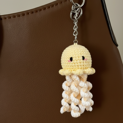 UpTown Folks Yellow Octopus Crochet Key Chain